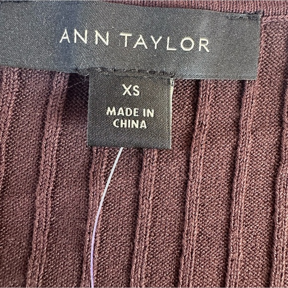 NWT Ann Taylor Elbow Sleeve Sweater Pure Chocolate Sz XS - Picture 8 of 9